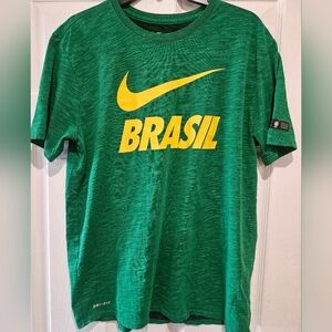 Nike Green Brasil Short Sleeve TeeNike Shirt Mens Large Green Brasil Futbol Socc